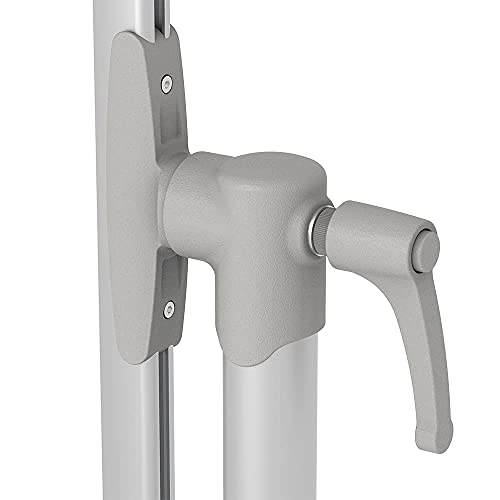 VIZ-PRO Double-Sided Magnetic Mobile Whiteboard on Wheels 48x36 Inch Silver