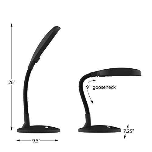 Trademark Home Collection 72-0893 Trademark Home Deluxe Black Sunlight Desk Lamp