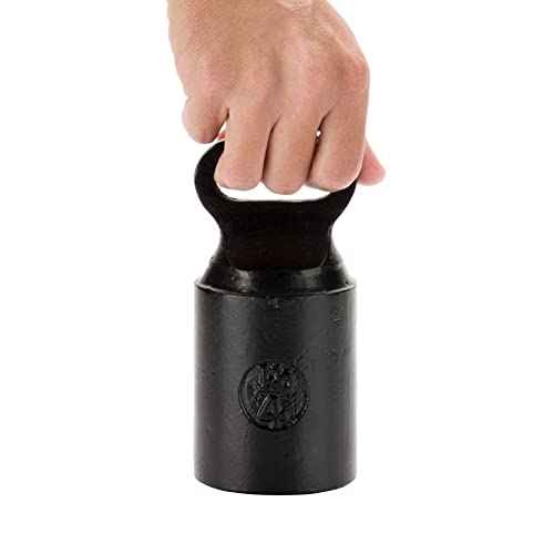 CRAFTSMAN ROAD Cast Iron Door Stop ? Decorative, Weighted Heavy Door Weight ? 4lb Antique Free Standing ? 6¡± x 3¡± Non Slip Cast Iron Door Stopper with Handle (Black)