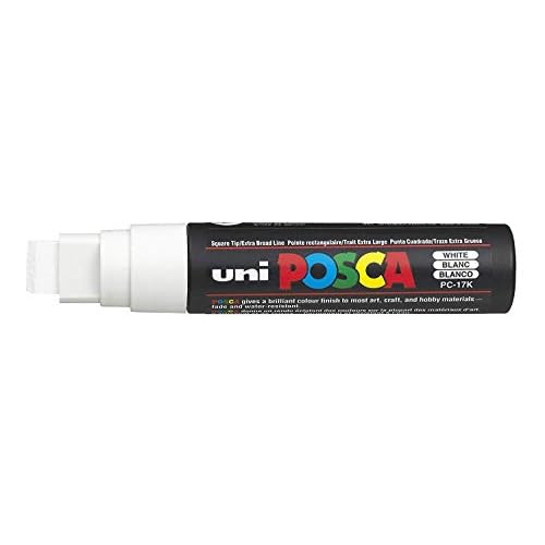 POSCA PC-17K Pack of 5 - White Chisel Tip Marking Pens