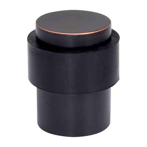 KHTUMEWARE 6 Pack 1-1/2 in Floor Door Stopper,Oil Rubbed Bronze Door Stop,Wall Protector Commercial Door Bumper Wedge Decorative Cylindrical Install Door stoppers on The Floor