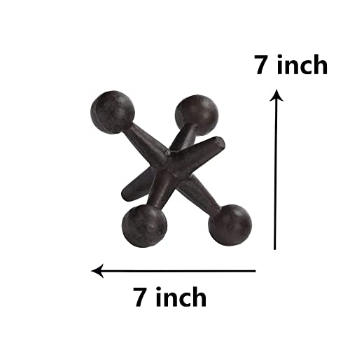 7" H Jack Decor Cast Iron Decorative Jacks for Home, Iron Bookends, 5.4 lbs Door Stop, Paperweight£¨1 PC£©