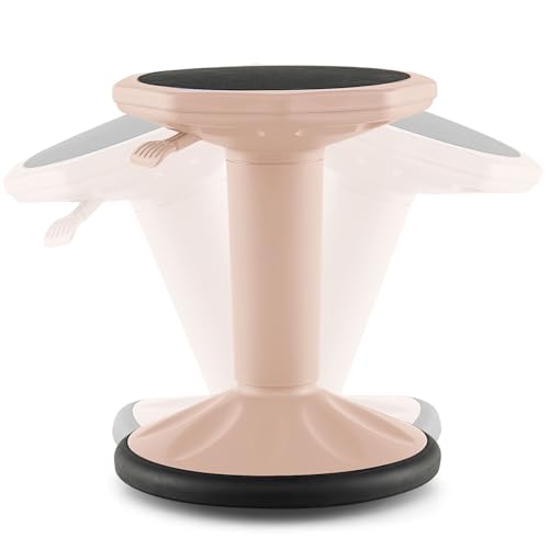 GIANTEX Adjustable Wobble Stool for Classroom & Office Seating - Peach Pink 24"