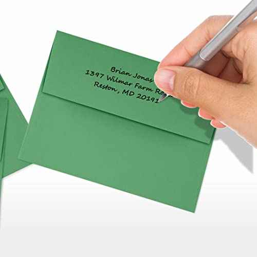 LUXPaper A2 Invitation Envelopes | Peel & Press | 4 3/8" x 5 3/4" | Holiday Green | 60lb. Text | 250 Qty