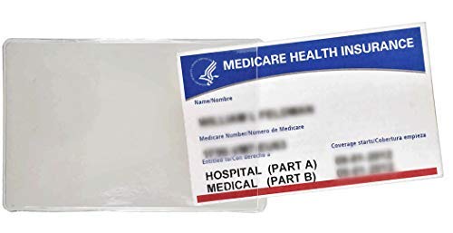 New Medicare Card Protectors 5 Pack - Clear Wallet Fit, 12mil Thickness, USA Made