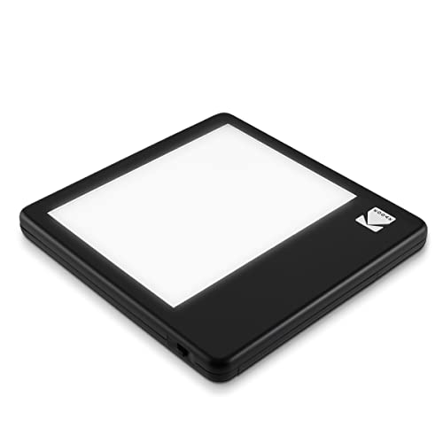 KODAK LED Light Box 5¡±x4¡± for Negatives, Slides & Films | Illuminated Board Panel for Viewing & Scanning Photos, Tattoo Drawing, Artist Sketching, Stenciling & More | Glare-Free, Battery & USB Powered