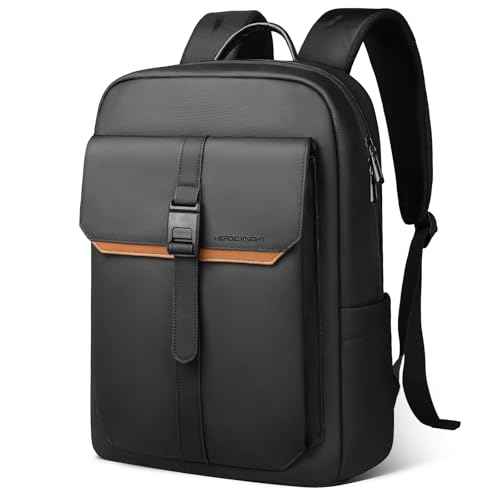 hk Slim Laptop Backpack for Men Women, Lightweight Business Backpacks 15.6 Inch Water-resistant Computer Bag for College Work Daily