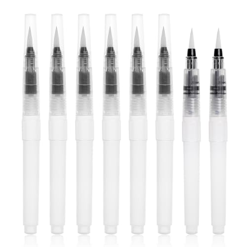 Pencil Style Envelope Sealer Moistener - Set of 8, Letter Sealer Envelope & Stamp Moisteners with Nylon Brush Head Mailing Moistener Wetter Roller for Office or Classroom Use