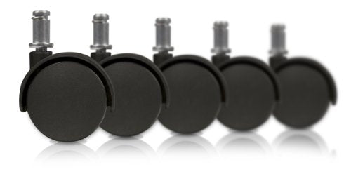 Slipstick CB682 2-Inch Replacement Office Chair Wheels – Set of 5, Universal 7/16" Stem