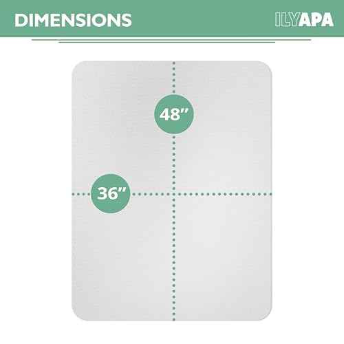 Ilyapa Office Chair Mat for Hard Floors 36"x 48"Heavy Duty Clear, PVC Plastic Chair Mat, Protection for Hardwood and Tile Floors