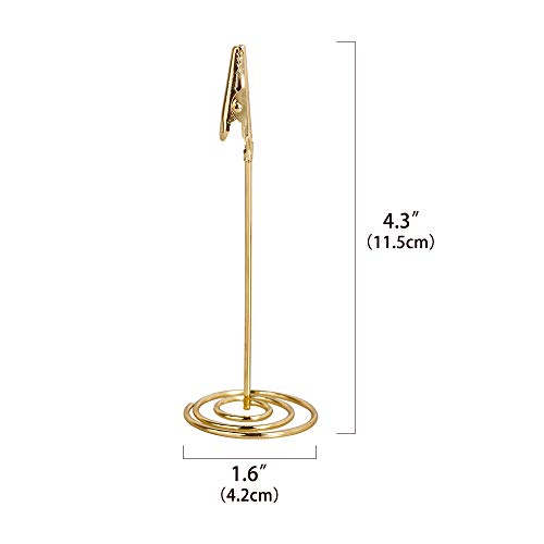 Gold 12pcs Table Card Holders with Base – Wedding & Event Place Card Clips