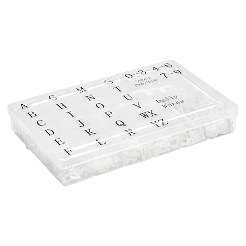 White Pre-Cut Letters for Felt Letter Board, 736 Pcs - Gajigaji
