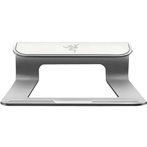 Razer Laptop Stand: Ergonomic Design - Anodized Aluminum Construction - Mercury White