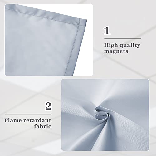 Hortsun 12 Pcs Gray Fluorescent Light Covers 2x4 ft Magnetic Classroom Ceiling