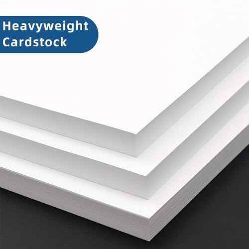 100 Pack 4x6 White Cardstock Paper, 92lb/250GSM Heavyweight Blank Card, Thick Index Card for Printer, Postcards, Wedding Invitation, Thankyou Cards