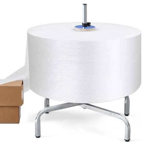 Blulu 15.75 Inch Bubble Foam Wrap Roll Dispenser, Manual Tabletop Bubble Cushion, U-Shaped Metal Frame Foam Wrap Holder for Packing, Moving and Shipping