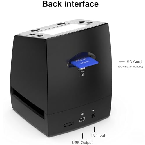 DigitPro Black 35mm Film & Slide Scanner with 2.4" LCD, JPEG Conversion
