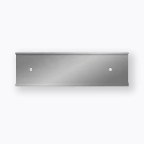 8 x 2 Wall or Door Silver Nameplate Holder with Clear Plastic Insert (10)