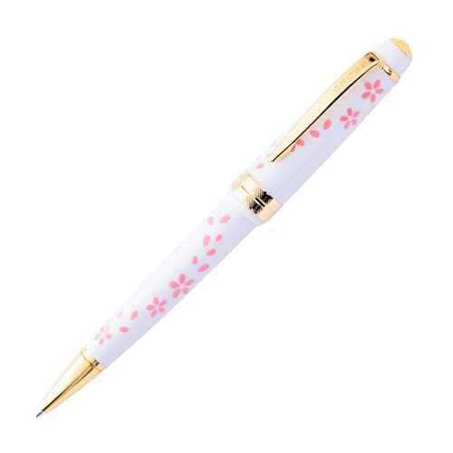 Cross Bailey Light Cherry Blossom Glossy White Resin with Gold PVD Appointments Ballpoint Pen