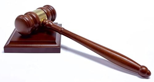 Wooden Gavel and Sound Block Set for Lawyers and Judges - Handmade Courtroom Decor