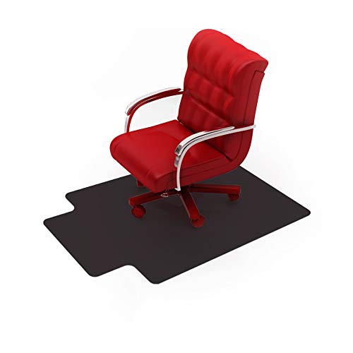 Floortex¢ç Advantagemat¢ç Black Vinyl Lipped Chair Mat for Carpets - 45" x 53"
