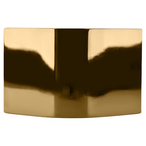 CRL Satin Gold 2-Way 90° Glass Connector for 3/8