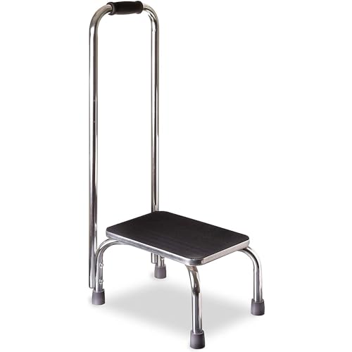 DMI Chrome Handle Step Stool with Non-Slip Platform, 300lb Capacity, 9.5 Inch Step