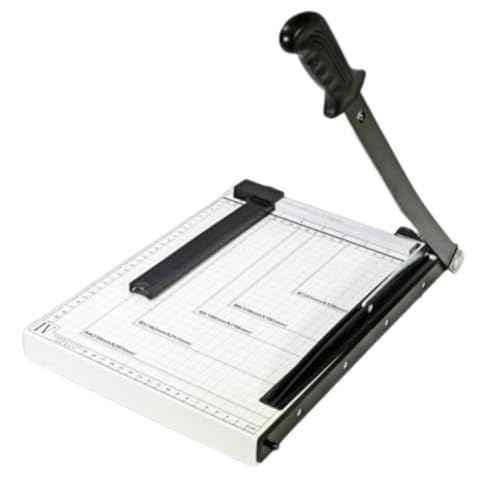 Printfinish Guillotine Paper Cutter - 12" Heavy Duty Paper Cutter with Scoring Board - Paper Slicer with Adjustable Positioning Ruler - Perfect Paper Trimmer and Cardstock Cutter for Office
