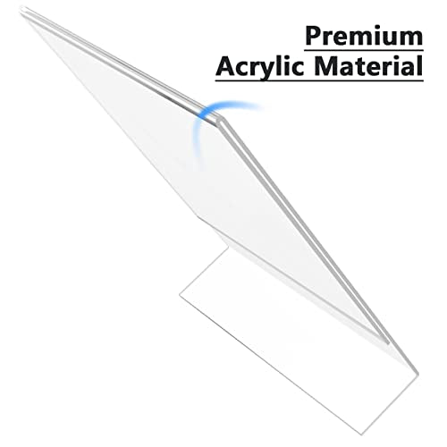 MaxGear 6 Pack Acrylic Sign Holders 8.5 x 11 Inch L-Shape Display Stands
