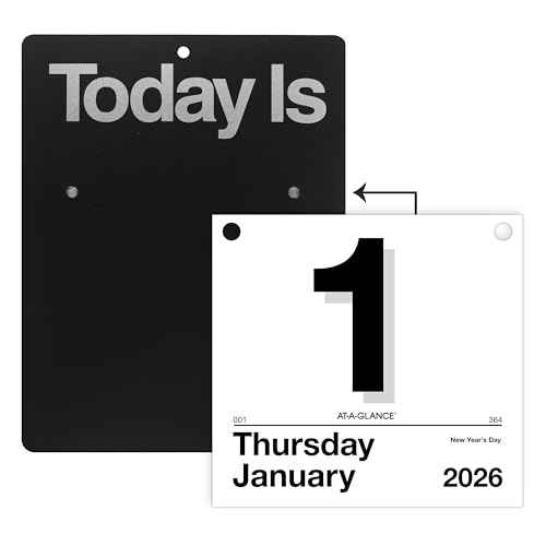 AT-A-GLANCE 2026 "Today Is" Daily Wall Calendar Refill, 8.5" x 8", Large (K45026)