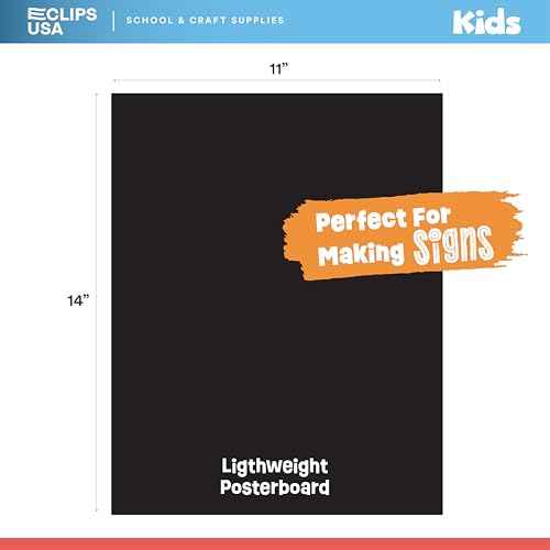Black Poster Paper 11x14 Black Poster Board Bulk Large Poster Board School Supplies 100 Pack