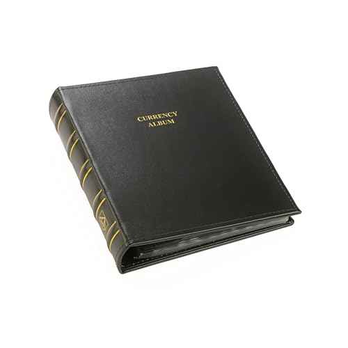 LIGHTHOUSE - Currency Album for Graded Banknotes and Currency Sleeves - Classic Leatherette Handmade 3-Ring Binder with 20 Pages - Additional Pages Available (8 1/4" x 9 1/2" x 1 3/4")
