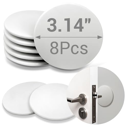 ZJWZLG White 3.14" Door Knob Wall Protectors, 8-Pack – Self-Adhesive Stoppers
