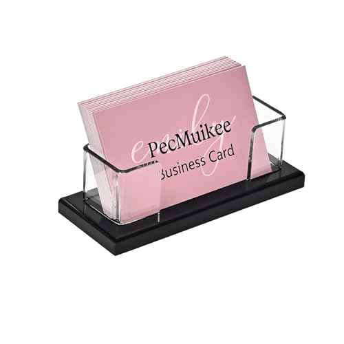 PecMuikee Business Card Holder for Desk£¬Acrylic Business Card Display Stand,Multiple Business Card Holders for Office, Exhibition, Home, Restaurant (slot 1)