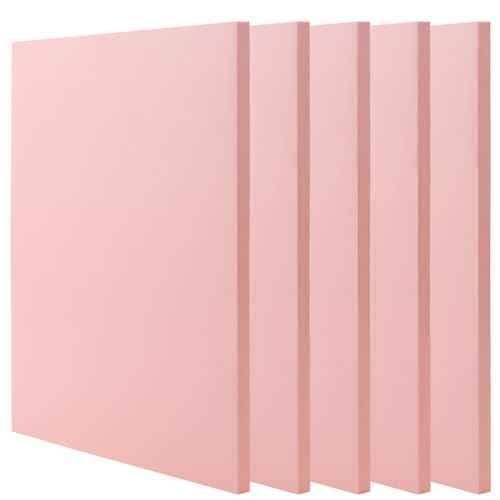 5 PCS Pink A4 Rubber Carving Blocks, 8.3 x 11.8 Inch Large Stamp Carving Blocks, Soft Rubber Stamping Block, Linoleum Blocks for Printmaking, Engraving Crafts