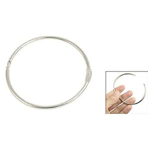 3Inch (6 Pack) Loose Leaf Binder Rings, Keychain Key Metal Nickel Plated Steel Binder Book Rings, Silver