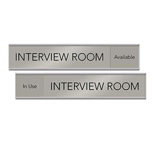 Interview Room Slider Sign, 10" x 2" "Available/In Use" - Made in the USA!