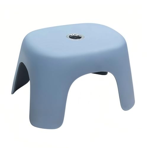 Rabihike Blue Heavy-Duty ABS Shower Stool - Non-Slip Small Plastic Step Stool, 220 lb