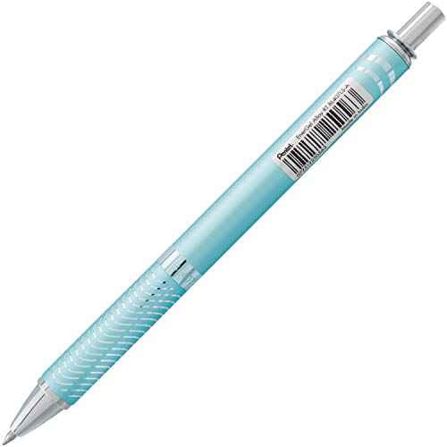Pentel 0.7 mm Tip EnerGel Sterling Black Ink Pen - Baby Blue (Pack of 12)