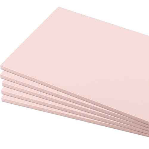 5 PCS Pink A4 Rubber Carving Blocks, 8.3 x 11.8 Inch Large Stamp Carving Blocks, Soft Rubber Stamping Block, Linoleum Blocks for Printmaking, Engraving Crafts