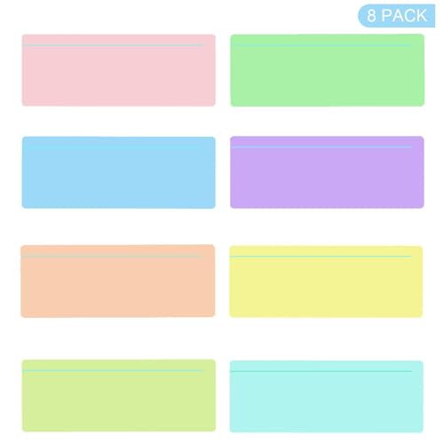 Guided Reading Highlight Strips Colored Overlays Bookmark Reading Tracking Rulers with Line for Dyslexia, ADHD and to Reduce Visual Stress (8 Pack)
