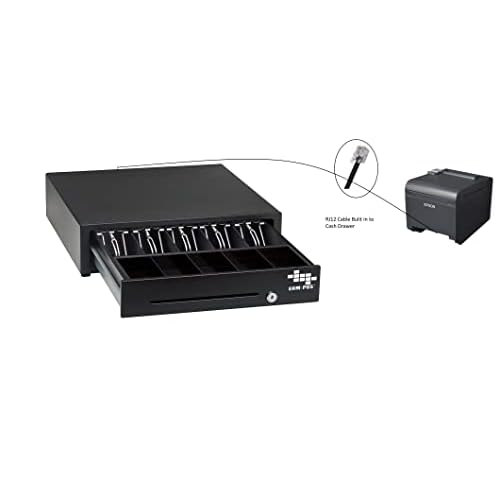 Hardware Bundle for Square - Cash Drawer and Thermal Receipt Printer,[Compatible with Square Stand and Square Register]