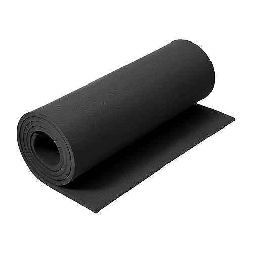 AMZQNART EVA Foam 8mm, Cosplay Foam 16 x 59in (6.5sqft) Black, Suitable for Large Cosplay Modeling, DIY Projects, Crafts, Ultra High Density 90 kg/m3