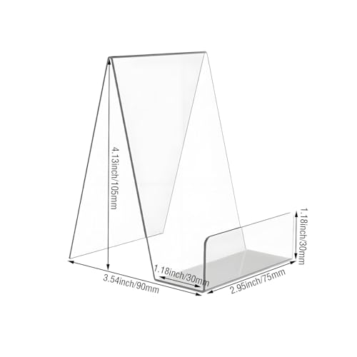10-Pack Clear Acrylic Book & Display Stands for Books Photos Artworks CDs