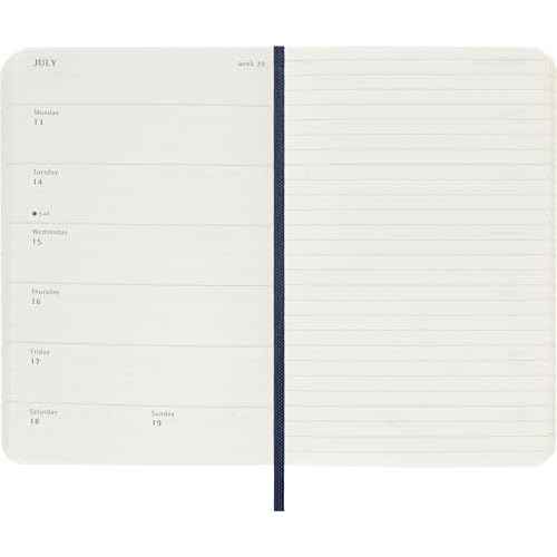 Moleskine Classic 18 Month 2025-2026 Weekly Planner, Soft Cover, Pocket (3.5" x 5.5"), Sapphire Blue, 208 pages