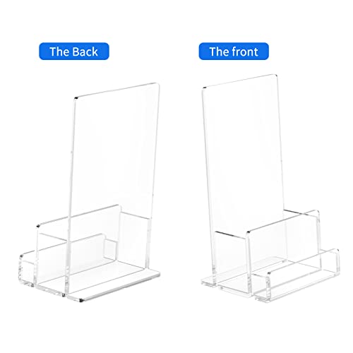 NIUBEE 2 Pack Acrylic Brochure & Business Card Holder 4x6 Display Stand