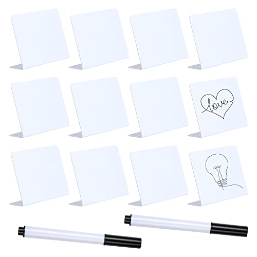 Small Chalkboard Signs Set - 12pcs 4x3 Inch Menu Labels & Message Boards