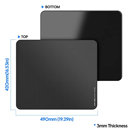 Pulsar - eS2 Esports Professional Level Gaming Mouse Pad/Mat 3mm Thickness Anti-Slip Base Anti-Fray Precision Stitching 19.3in x 16.5in (XL, Black)