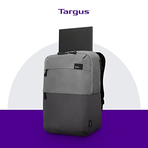 Targus Sagano EcoSmart Travel Laptop Backpack, Gray - Lightweight Travel Backpack Fits Laptops Up to 15.6", Eco-Friendly Backpack Made from 7 Recycled PET Bottles (TBB634GL)