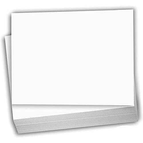 Hamilco Blank Index Cards 6" x 9" Card Stock 65lb Cover White Cardstock Paper - 100 Pack